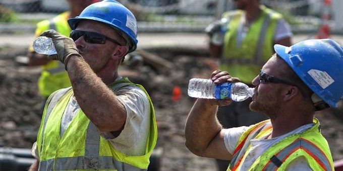 Staying hydrated on the job keeps you feeling well and helps your joints stay lubricated!